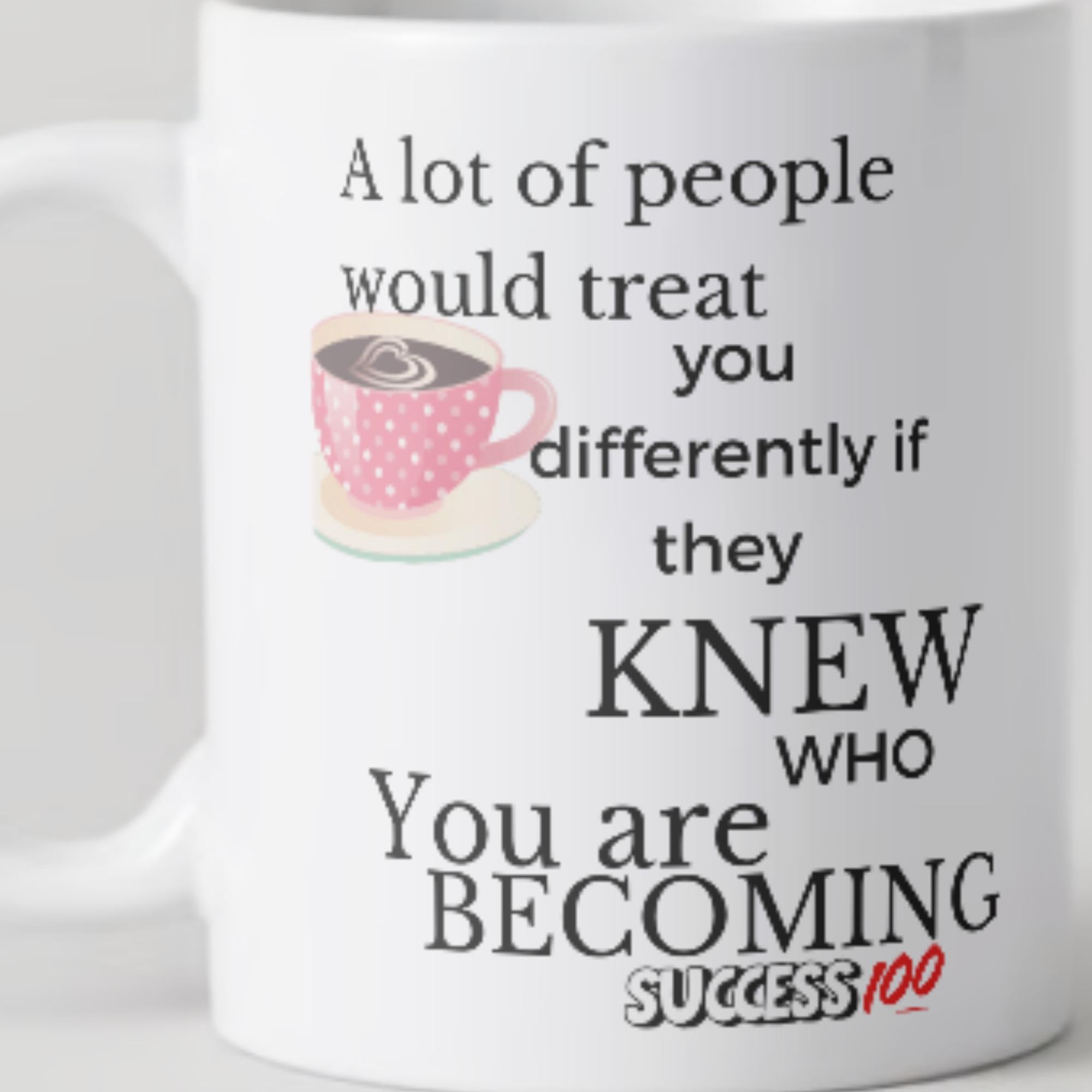 A lot of people…….White glossy mug