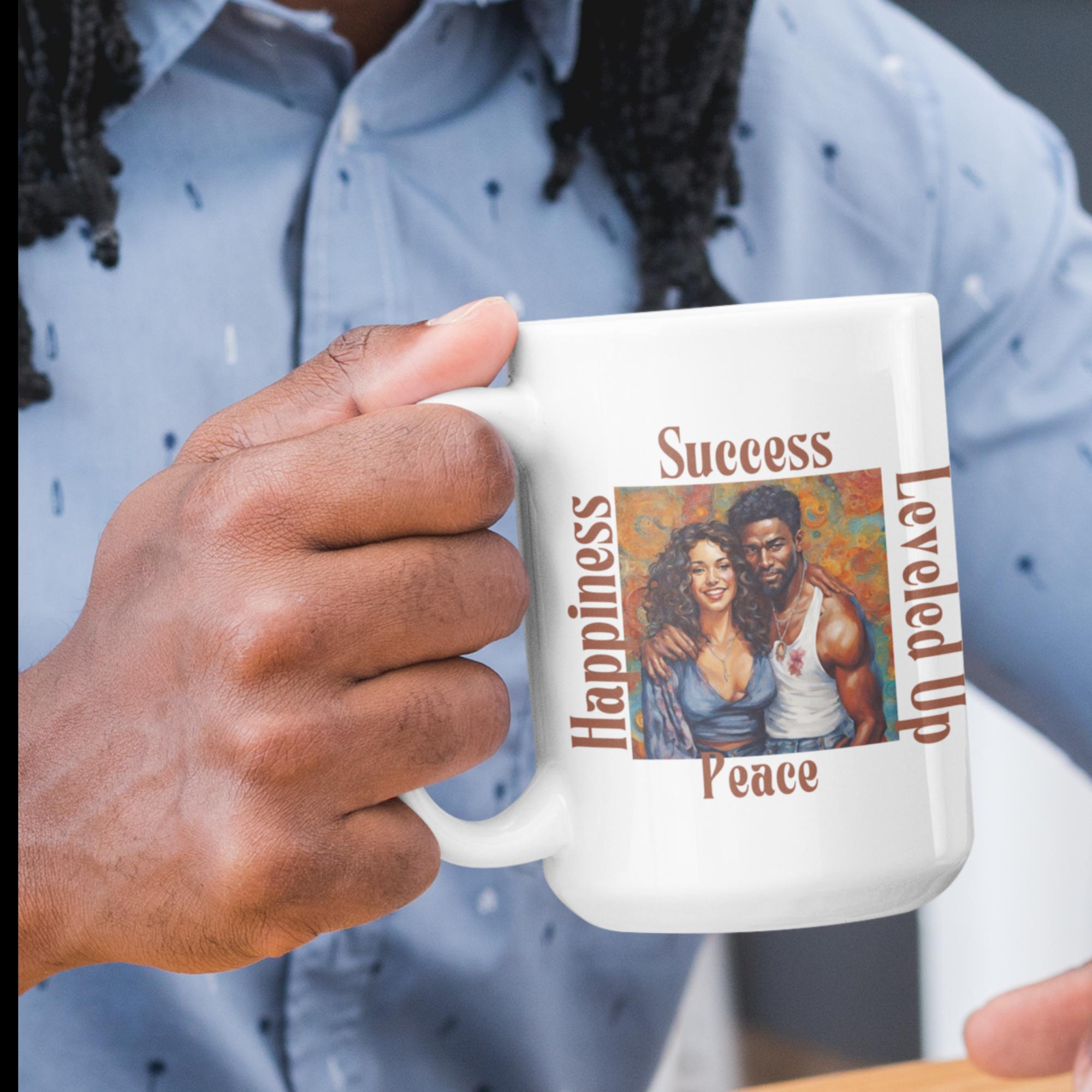 Success, Peace, …….White glossy mug