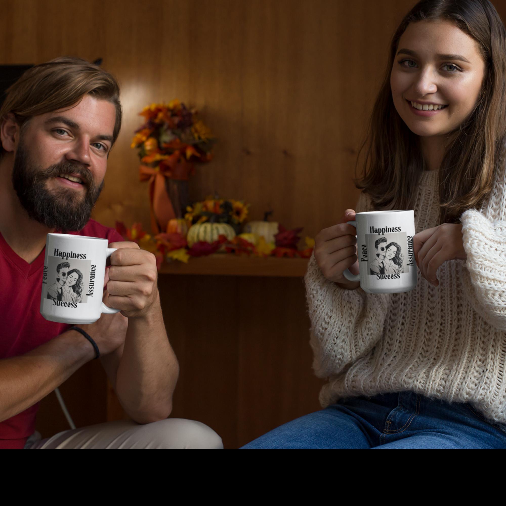 Happiness Assurance…..White glossy mug